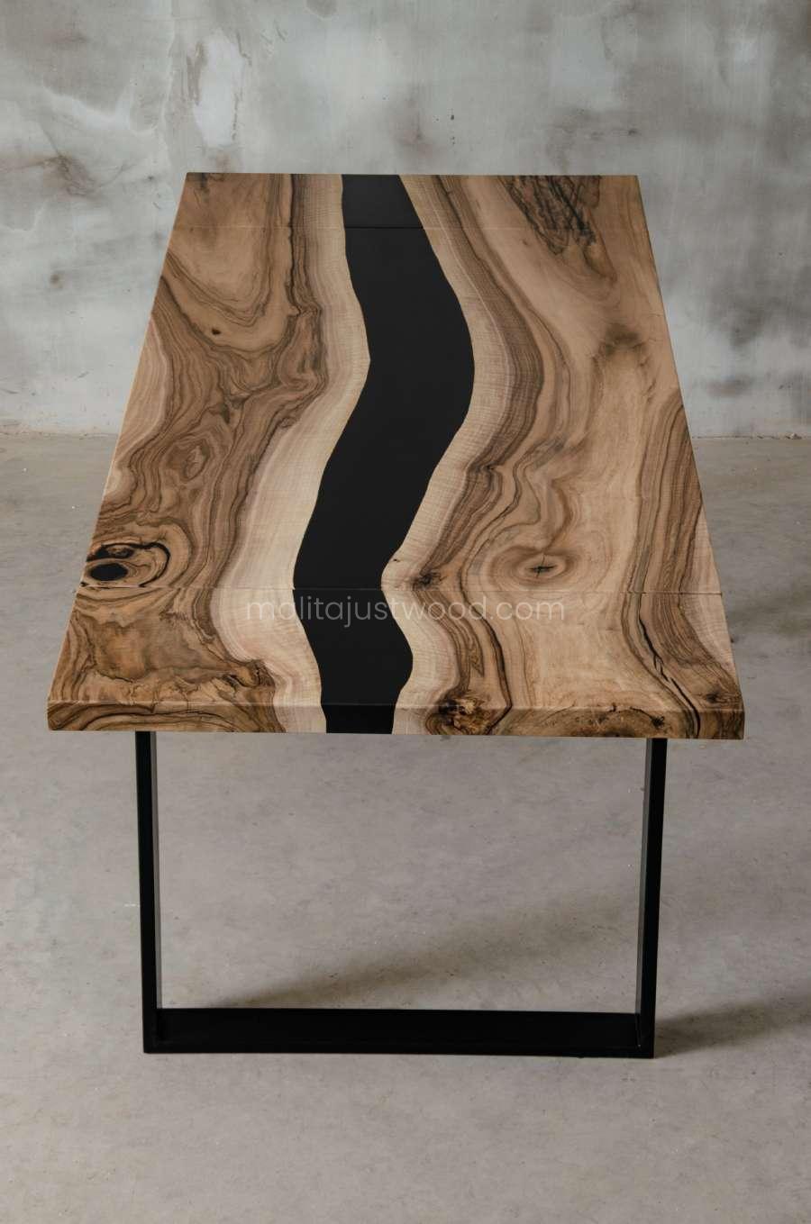 modern walnut table tenens